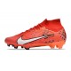 Nike Air Zoom Mercurial Superfly IX Elite FG MDS Carmin Clair Ivoire Pâle Mandarine Vif