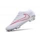 Nike Air Zoom Mercurial Vapor 15 Elite FG Blanc Rouge