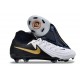 Nike Phantom Luna II Elite FG Chaussure Blanc Noir Pièce Dor Métallique