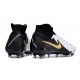 Nike Phantom Luna II Elite FG Chaussure Blanc Noir Pièce Dor Métallique