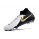 Nike Phantom Luna II Elite FG Chaussure Blanc Noir Pièce Dor Métallique