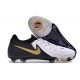 Nike Phantom Luna 2 Elite FG Crampons Blanc Noir Pièce Dor Métallique