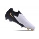 Nike Phantom Luna 2 Elite FG Crampons Blanc Noir Pièce Dor Métallique