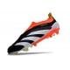 Chaussure adidas Predator Elite Laceless FG Noir Banc Rouge Solaire