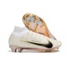 Nike Air Zoom Mercurial Superfly IX Elite FG Blanc Noir Or