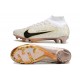 Nike Air Zoom Mercurial Superfly IX Elite FG Blanc Noir Or