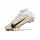Nike Air Zoom Mercurial Superfly IX Elite FG Blanc Noir Or