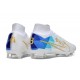 Nike Air Zoom Mercurial Superfly IX Elite FG Blanc Bleu Or