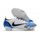 Nike Mercurial Vapor 14 Elite FG Crampons Blanc Bleu Noir