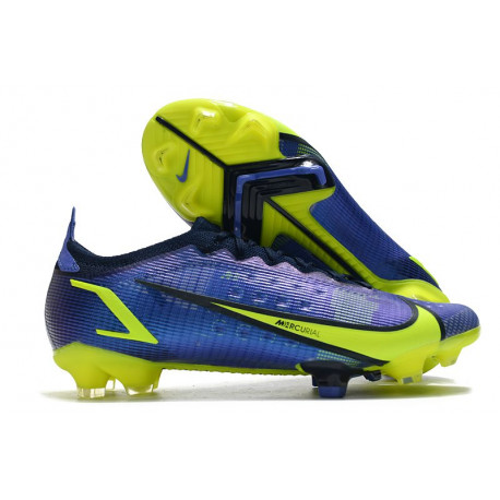 Nike Mercurial Vapor 14 Elite FG Crampons Sapphire Volt Bleu