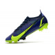 Nike Mercurial Vapor 14 Elite FG Crampons Sapphire Volt Bleu