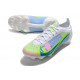 Nike Mercurial Vapor 14 Elite FG Crampons Blanc Bleu