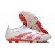 Chaussure adidas Predator Elite Laceless FG Blanc Rouge