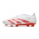 Chaussure adidas Predator Elite Laceless FG Blanc Rouge