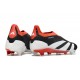 Chaussure adidas Predator Elite Laceless FG Noir Banc Rouge Solaire