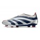 Chaussure adidas Predator Elite Laceless FG Argent Noir Rouge