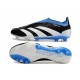 Chaussure adidas Predator Elite Laceless FG Noir Blanc Bleu