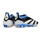 Chaussure adidas Predator Elite Laceless FG Noir Blanc Bleu