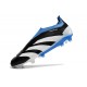 Chaussure adidas Predator Elite Laceless FG Noir Blanc Bleu