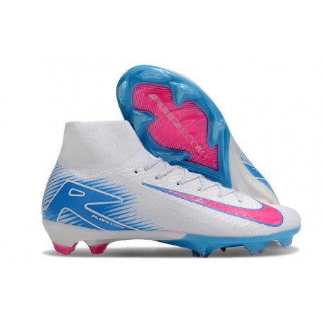 Nike Air Zoom Mercurial Superfly 10 Elite FG Blanc Rose Bleu