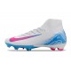 Nike Air Zoom Mercurial Superfly 10 Elite FG Blanc Rose Bleu