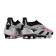 Chaussure adidas Predator Elite Laceless FG Argent Noir Rouge