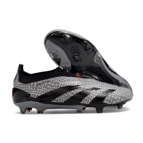 Chaussure adidas Predator Elite Laceless FG Carbone Noir
