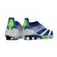 Chaussure adidas Predator Elite Laceless FG Bleu Blanc Vert