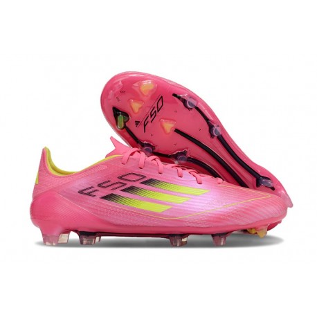 Chaussures adidas F50 Elite FG Rose Jaune