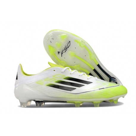 Chaussures adidas F50 Elite FG Blanc Noir Volt