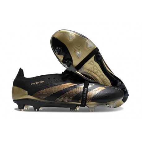 Adidas Predator Elite Foldover Tongue FG Noir Carbone Or Métallique