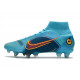 Nike Mercurial Superfly VIII Elite SG Anti-Clog Bleu Chlorine Orange Laser Marina