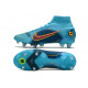 Nike Mercurial Superfly VIII Elite SG Anti-Clog Bleu Chlorine Orange Laser Marina