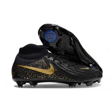 Nike Phantom Luna II Elite FG Chaussure Noir Or Monnaie Métallique