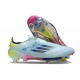 adidas F50+ Sans Lacets FG Bleu Très Pâle Semi Bleu Lucide Jaune Semi Solaire
