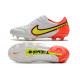 Nike Tiempo Legend 9 Elite Terrain sec Chaussures Blanc Volt Carmin