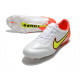 Nike Tiempo Legend 9 Elite Terrain sec Chaussures Blanc Volt Carmin