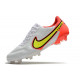Nike Tiempo Legend 9 Elite Terrain sec Chaussures Blanc Volt Carmin
