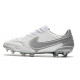 Nike Tiempo Legend 9 Elite Terrain sec Chaussures de Foot Blanc Gris