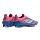 Adidas F50 Elite Laceless FG Bleu Solaire Blanc Ftwr Rose