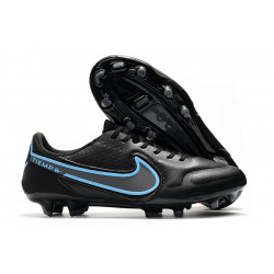 Nike Tiempo Legend 9 Elite Terrain sec Chaussures de Foot Noir Gris Acier