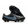 Nike Tiempo Legend 9 Elite Terrain sec Chaussures Foot Noir Gris Acier