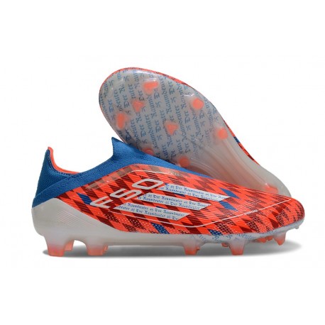 Adidas F50 Elite Laceless FG Rouge Blanc Bleu