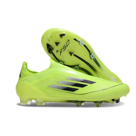 Adidas F50 Elite Laceless FG Vert Noir
