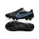 Nike Tiempo Legend 9 Elite Terrain sec Chaussures Foot Noir Gris Acier