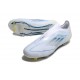 Adidas F50 Elite Laceless FG Blanc Bleu