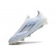 Adidas F50 Elite Laceless FG Blanc Bleu