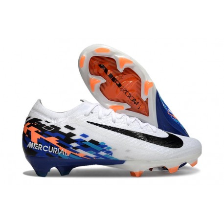 Nike Air Zoom Mercurial Vapor 16 Elite FG Blanc Bleu Noir