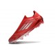 Adidas F50 Elite Laceless FG Rouge Argent