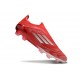 Adidas F50 Elite Laceless FG Rouge Argent